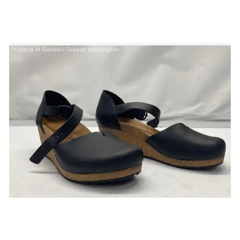 EUC Papillio by Birkenstock Mary Wedge Sandal - Leather 10 - Picture 2 of 7